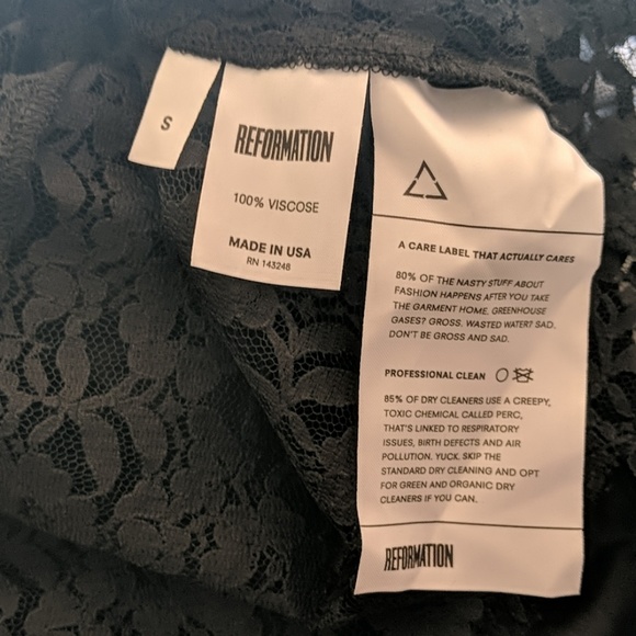 NWOT Reformation Hailey Top Black Size S - Picture 7 of 7
